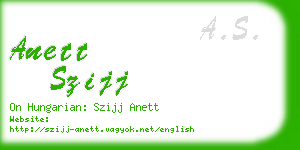 anett szijj business card